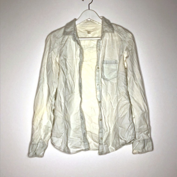 Caslon distresses Jeans Button Down Shirt - Picture 1 of 5